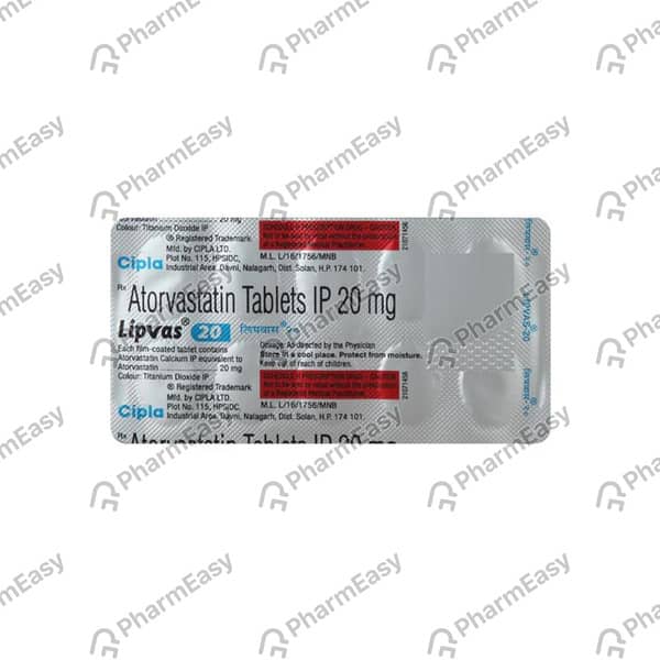 Lipivas 20Mg Strip Of 10 Tablets