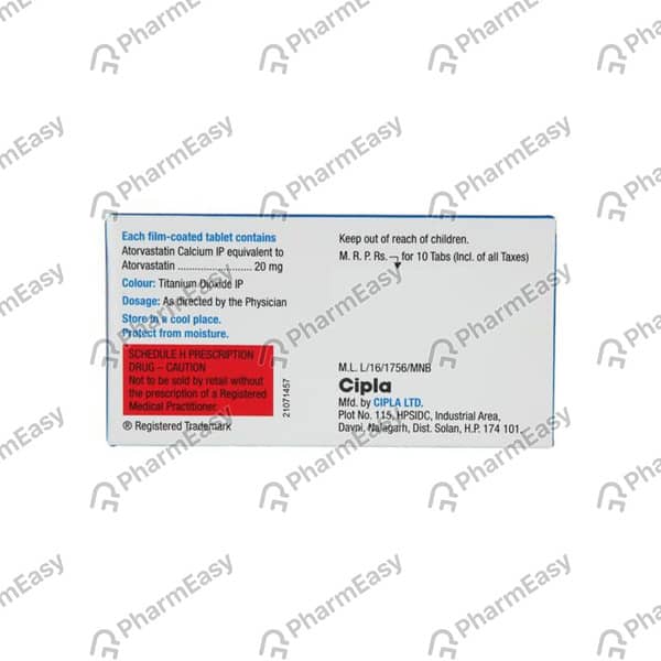 Lipivas 20Mg Strip Of 10 Tablets