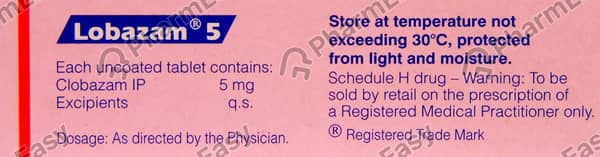 Lobazam 5mg Strip Of 10 Tablets