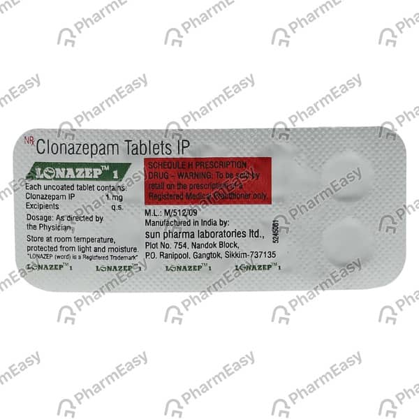 Lonazep 1mg Strip Of 10 Tablets
