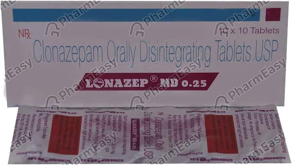 Lonazep Md 0.25mg Strip Of 10 Tablets