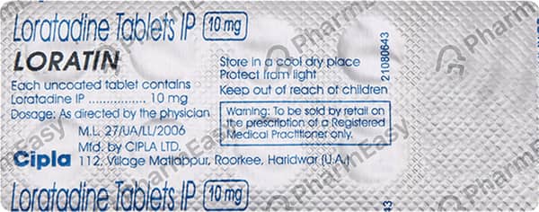 Loratia 10Mg Strip Of 10 Tablets