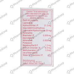 LOX 2% ADRENALINE VIAL OF 30ML INJECTION