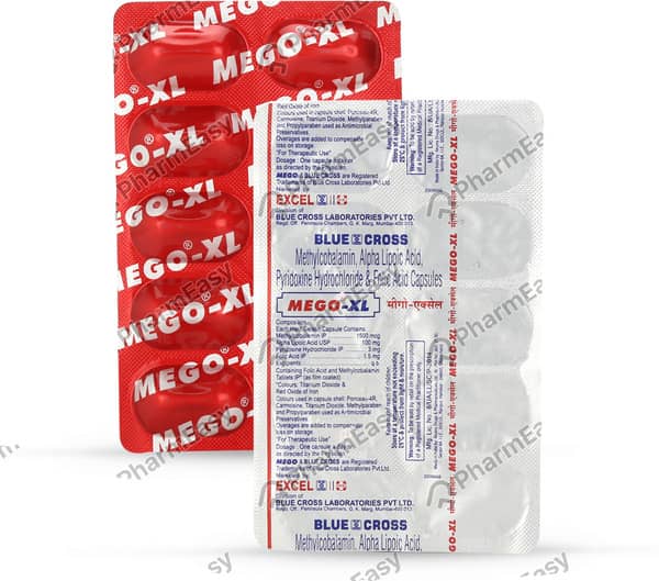 Mego Xl Strip Of 10 Capsules