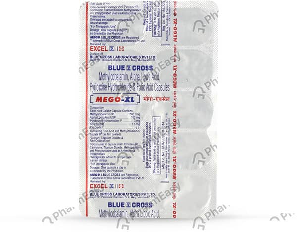 Mego Xl Strip Of 10 Capsules