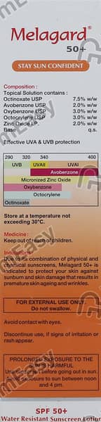 Melagard 50 Plus Stay Sun Confident Bottle Of 60ml Solution