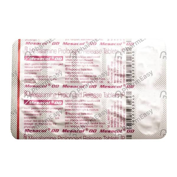 Mesacol Od 1200mg Strip Of 10 Tablets