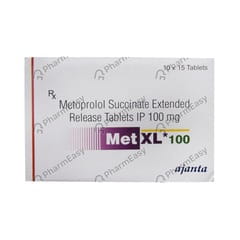 Met Xl 100 MG Tablet (10) - Uses, Side Effects, Dosage, Composition ...