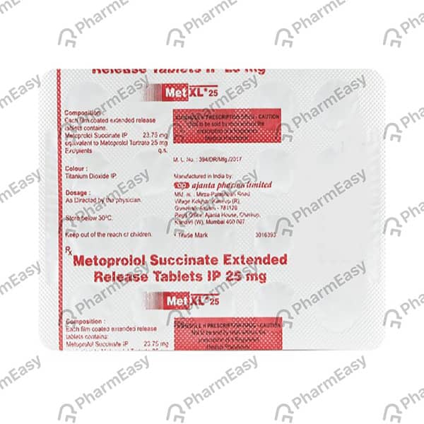 Met Xl 25Mg Strip Of 10 Tablets