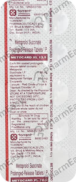 Metocard Xl 12.5mg Strip Of 10 Tablets