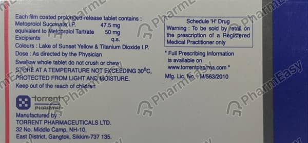 Metocard Xl 50mg Strip Of 10 Tablets