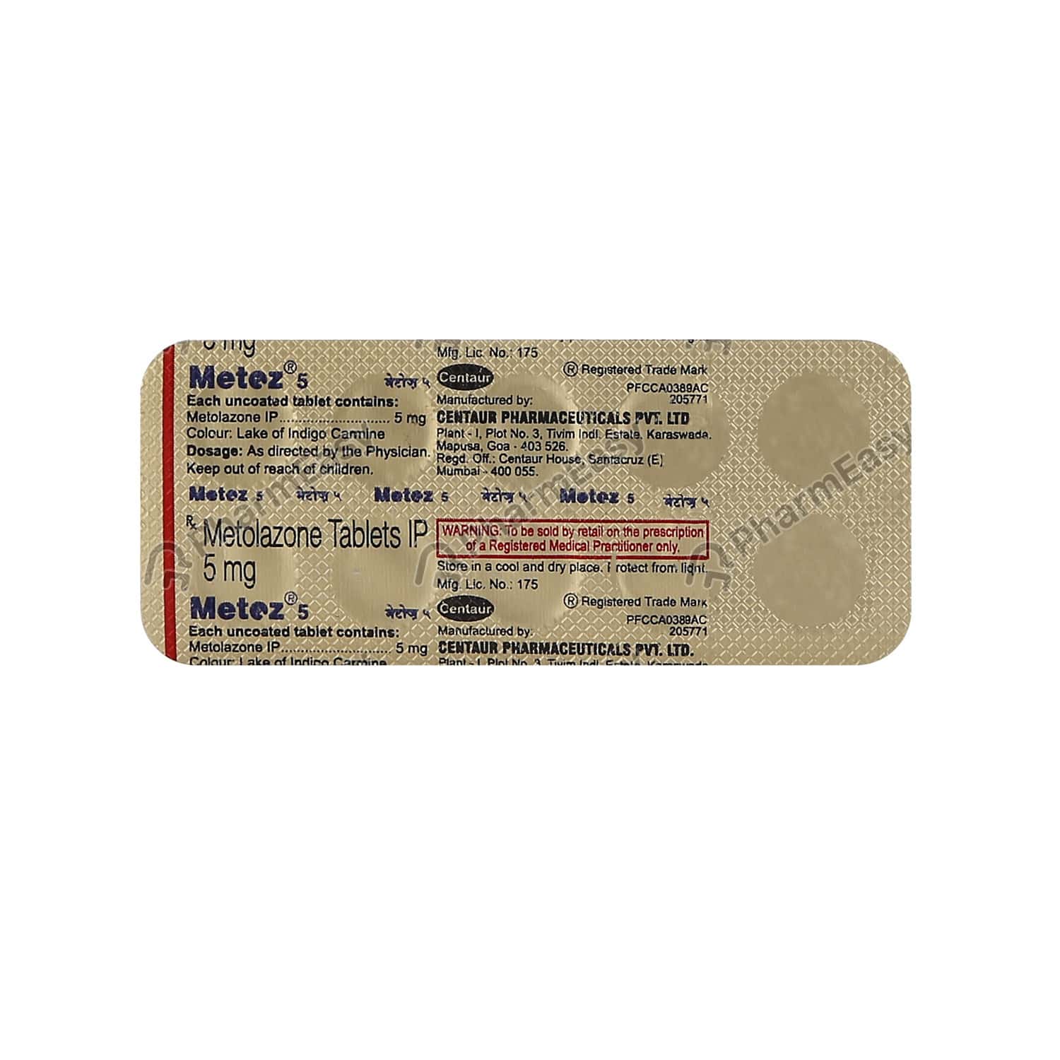Buy Metoz 5 MG Tablet (10) Online at Flat 18% OFF* | PharmEasy