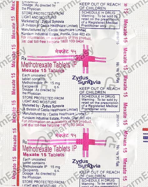 Mexate 15mg Strip Of 4 Tablets