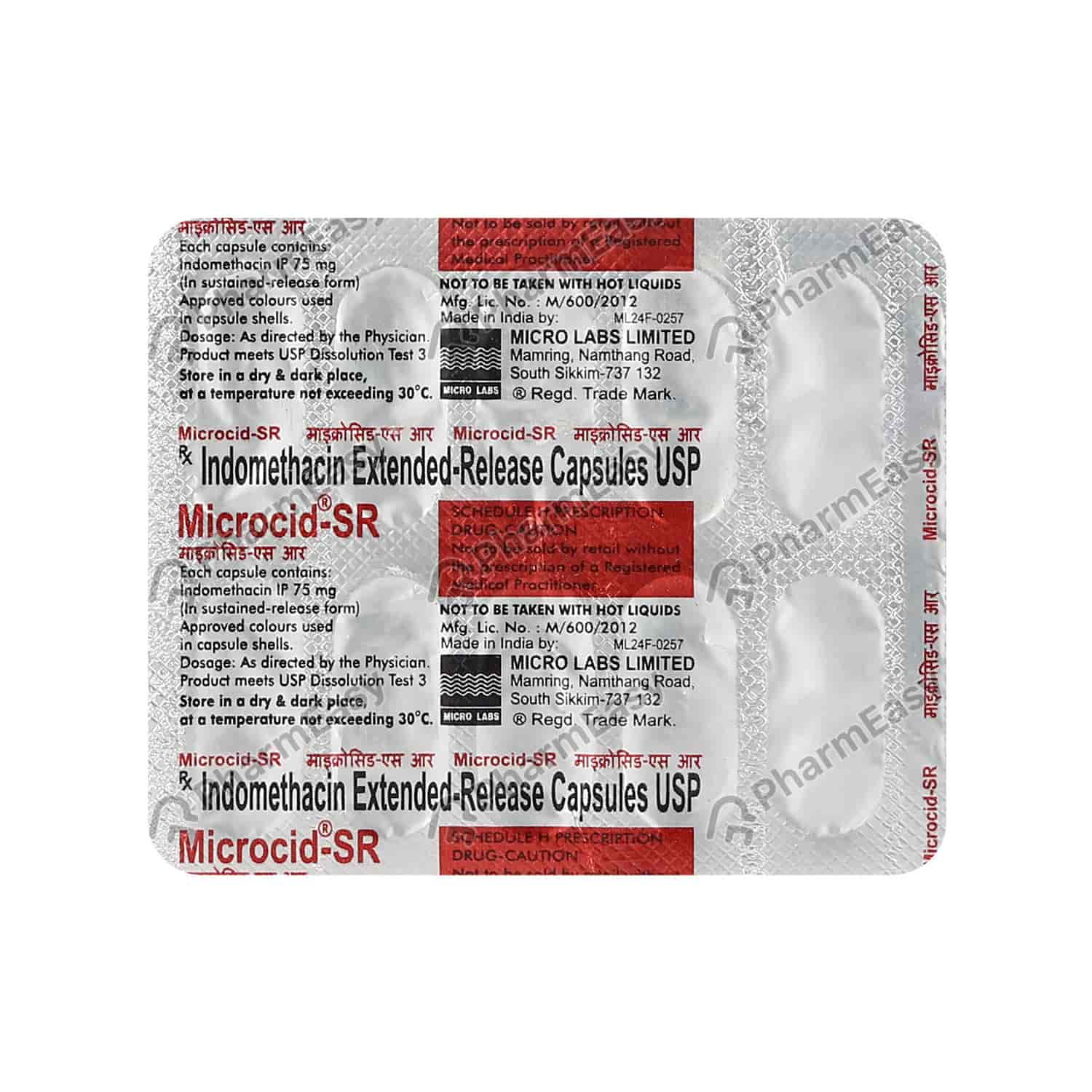 Buy Microcid Sr 75mg Capsule Online at Flat 18% OFF* | PharmEasy