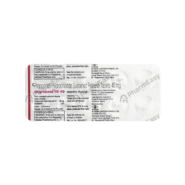Migrabeta Tr 40Mg Strip Of 10 Tablets