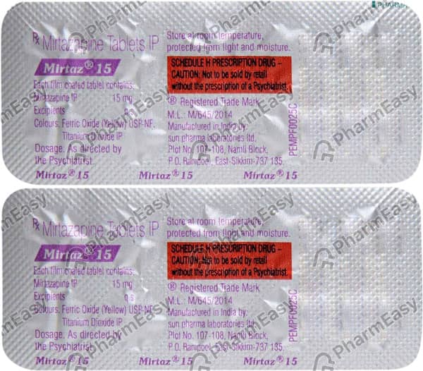 Mirtaz 15mg Strip Of 10 Tablets