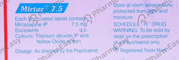 Mirtaz 7.5mg Strip Of 10 Tablets