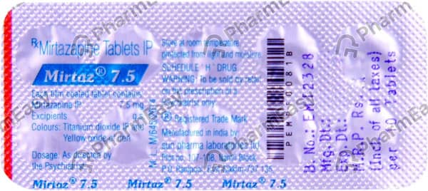 Mirtaz 7.5mg Strip Of 10 Tablets