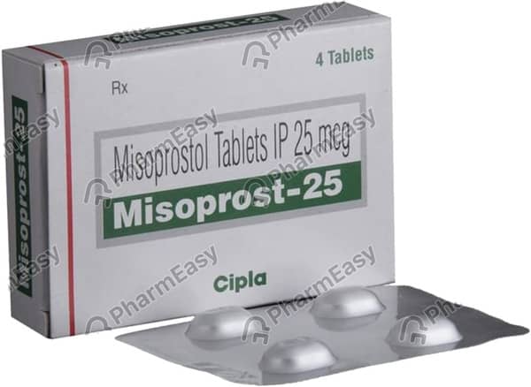 Misoprost 25mcg Strip Of 4 Tablets