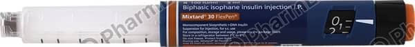 Mixtard 30 Flexpen 100iu Pre Filled Pen Of 3ml Suspension For Injection