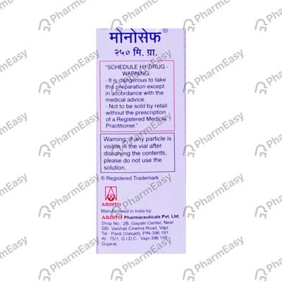 Monocef 250mg Dry Vial Of 1 Powder For Injection