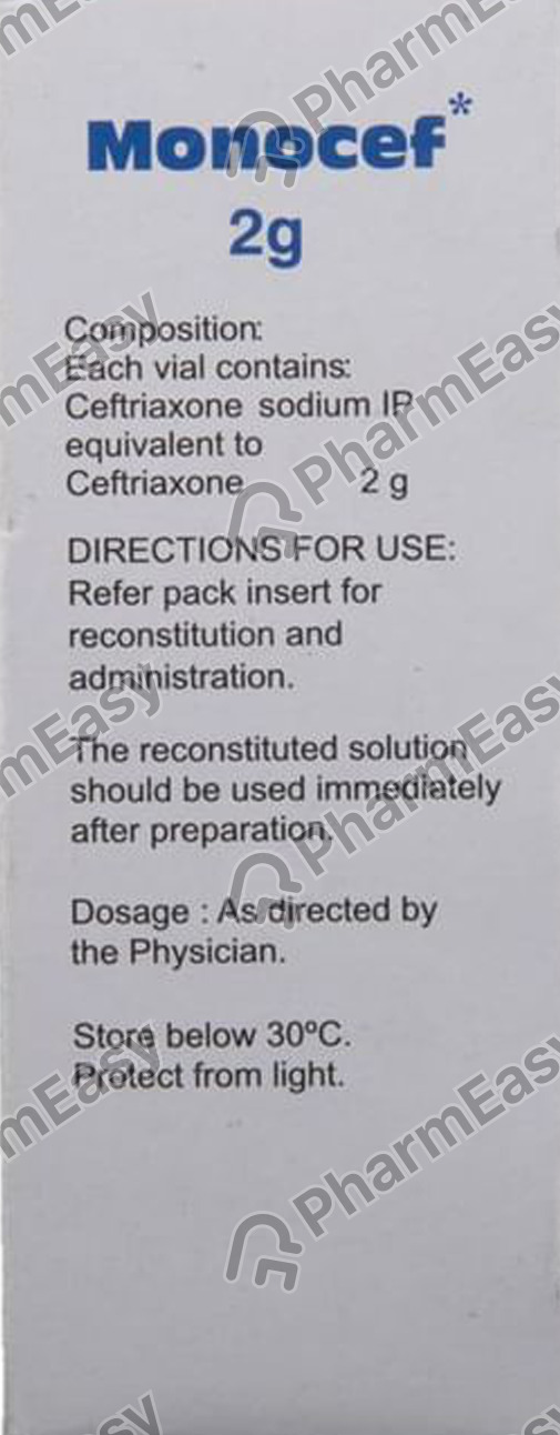 Monocef 2gm Dry Vial Of 1 Powder For Injection