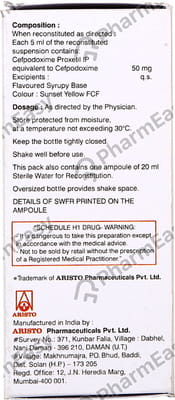 Monocef O 50mg Bottle Of 30ml Suspension