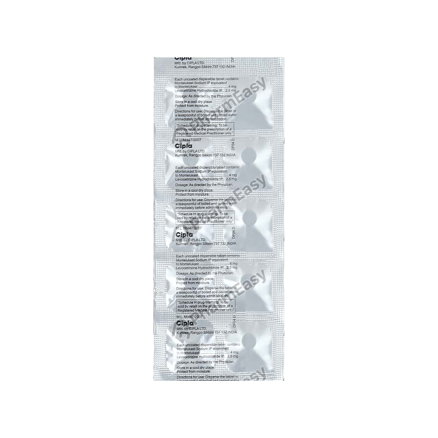 Montair Lc Kid Tab 10'S Uses, Side Effects, Dosage, Composition