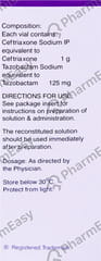 MONTAZ 1.125GM DRY VIAL OF 1 POWDER FOR INJECTION