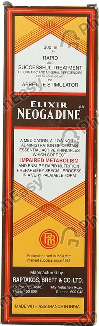 Neogadine Elixir Bottle Of 300ml Syrup
