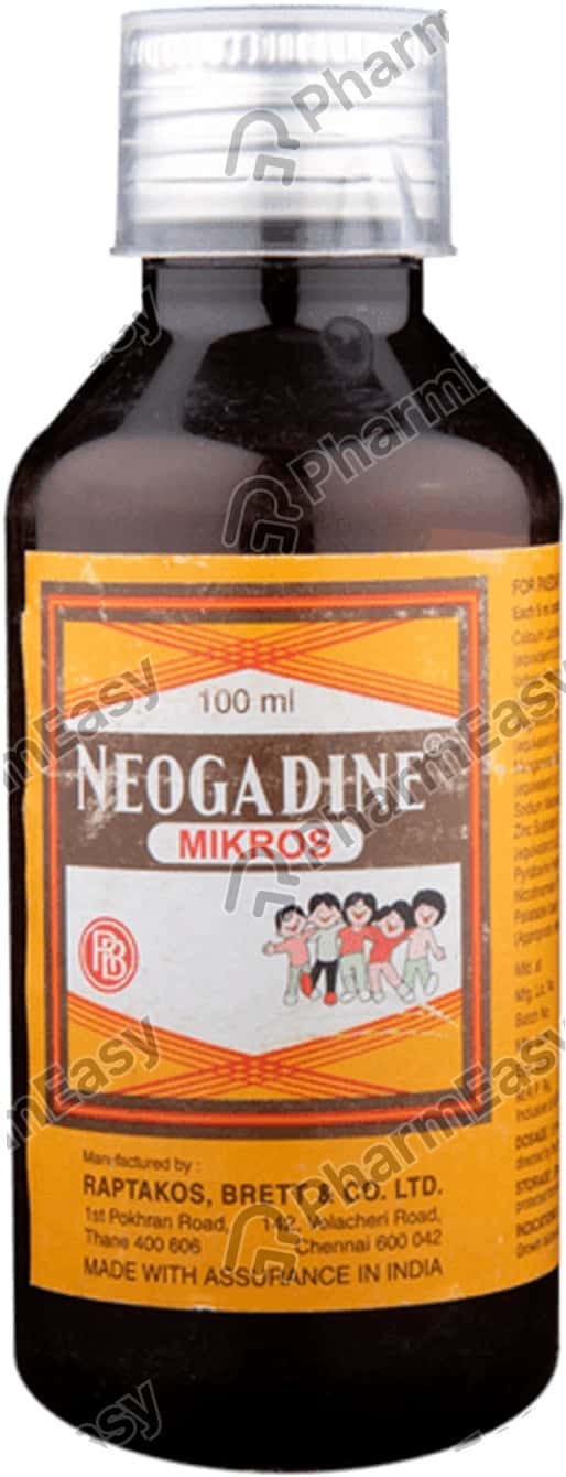 Buy Neogadine Mikros Oral Liquid (100) Online at Flat 15 OFF PharmEasy
