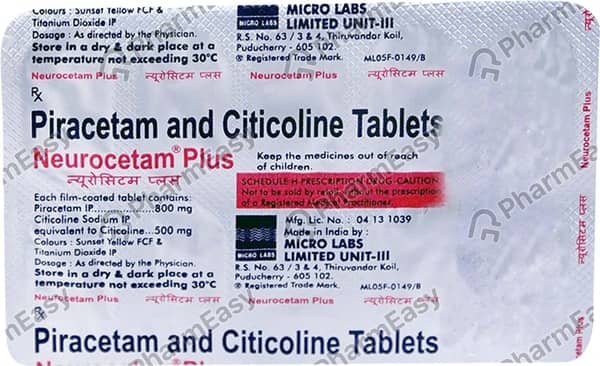 Neurocetam Plus Strip Of 10 Tablets