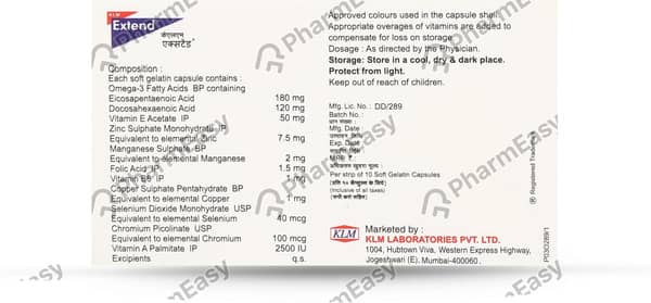 Extend Strip Of 10 Capsules