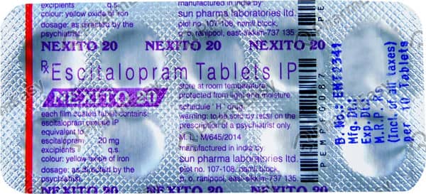 Nexito 20mg Strip Of 10 Tablets