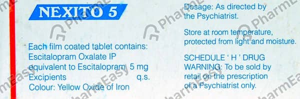 Nexito 5mg Strip Of 10 Tablets