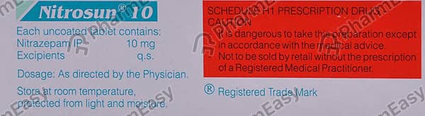 Nitrosun 10mg Strip Of 10 Tablets