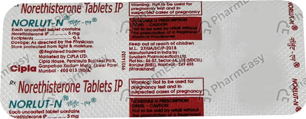 Norlut N Strip Of 10 Tablets
