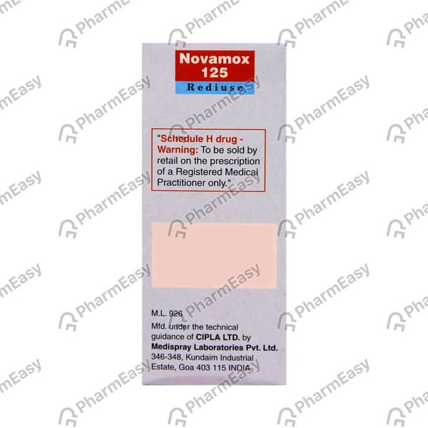 Novamox 125mg Bottle Of 30ml Dry Suspension