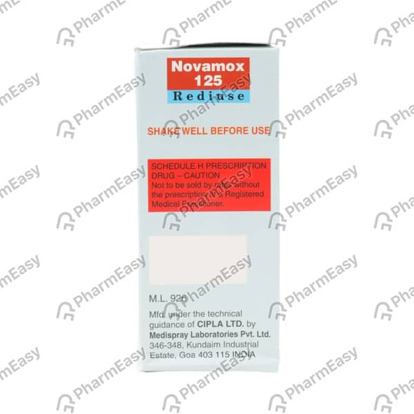 Novamox 125mg Bottle Of 60ml Dry Suspension