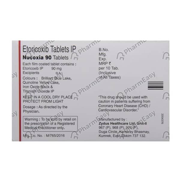 Nucoxia 90Mg Strip Of 10 Tablets