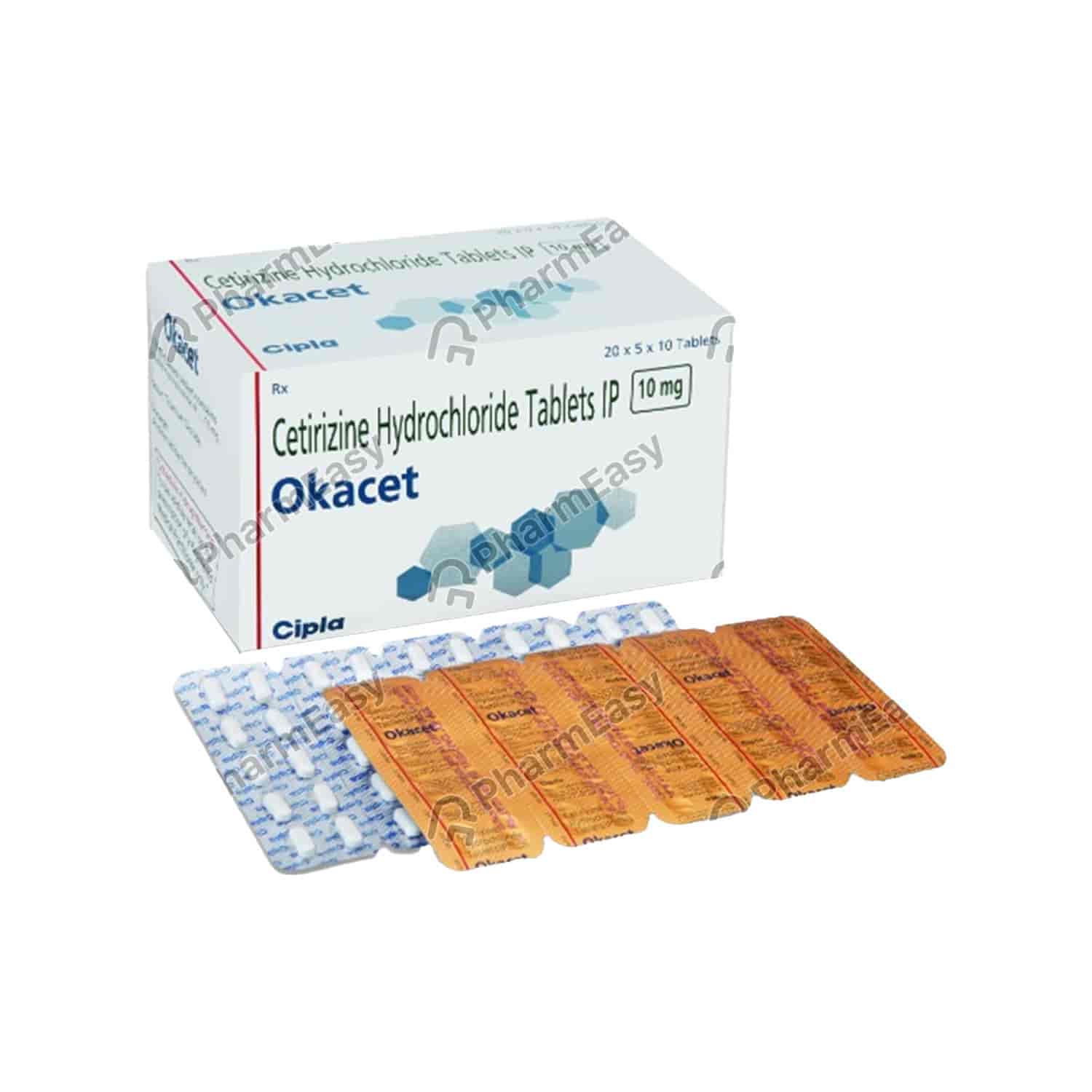 Okacet 10mg Tablet - Uses, Side Effects, Dosage, Composition & Price