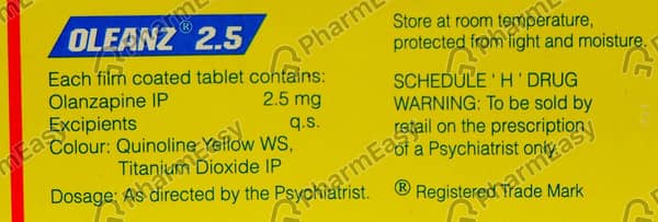 Oleanz 2.5mg Strip Of 10 Tablets