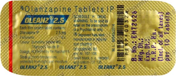 Oleanz 2.5mg Strip Of 10 Tablets
