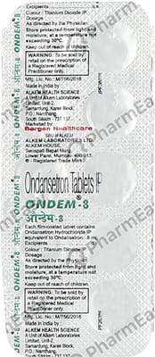 Ondem 8mg Strip Of 10 Tablets