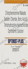 OPTIHIST PLUS BOTTLE OF 5ML EYE DROPS