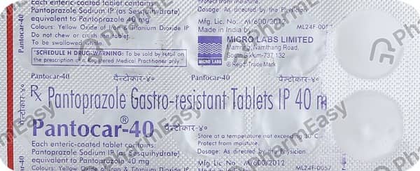 Pantocar 40mg Strip Of 10 Tablets