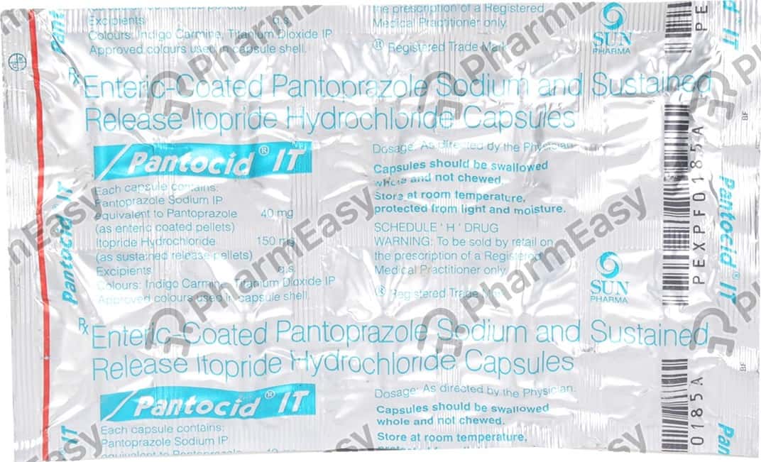 Pantocid It Strip Of 10 Capsules: Uses, Side Effects, Price & Dosage ...