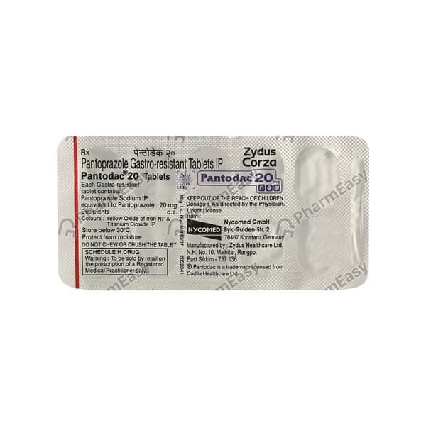 Pantodac 20Mg Strip Of 10 Tablets