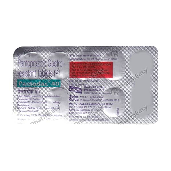 Pantodac 40mg Strip Of 10 Tablets