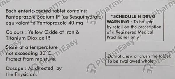 Pantotab 40mg Strip Of 10 Tablets